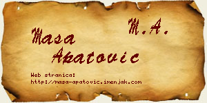Maša Apatović vizit kartica